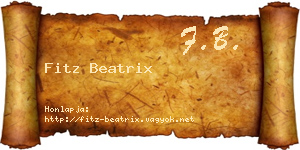 Fitz Beatrix névjegykártya